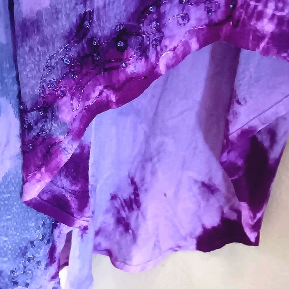 Greater Good Sundress Swim Cover-up Purple Tie Dye PLUS 1X 2X XXL Hippie - Picture 6 of 11